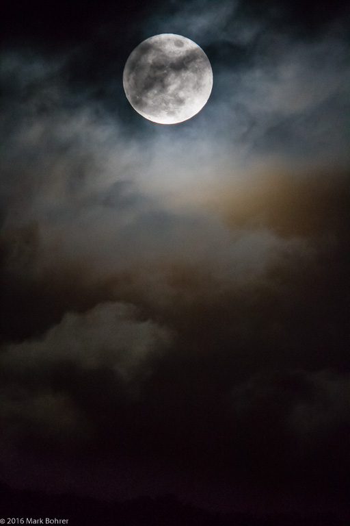 Moon and clouds, Albuquerque