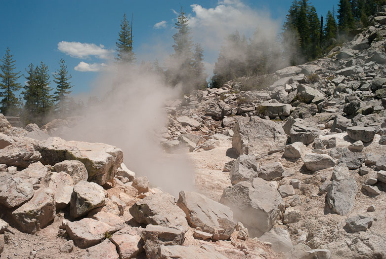 Steaming vent in Devil's Kitchen, Lassen Volcanic National Park