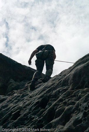 David Aguirre climbing Goat Rock