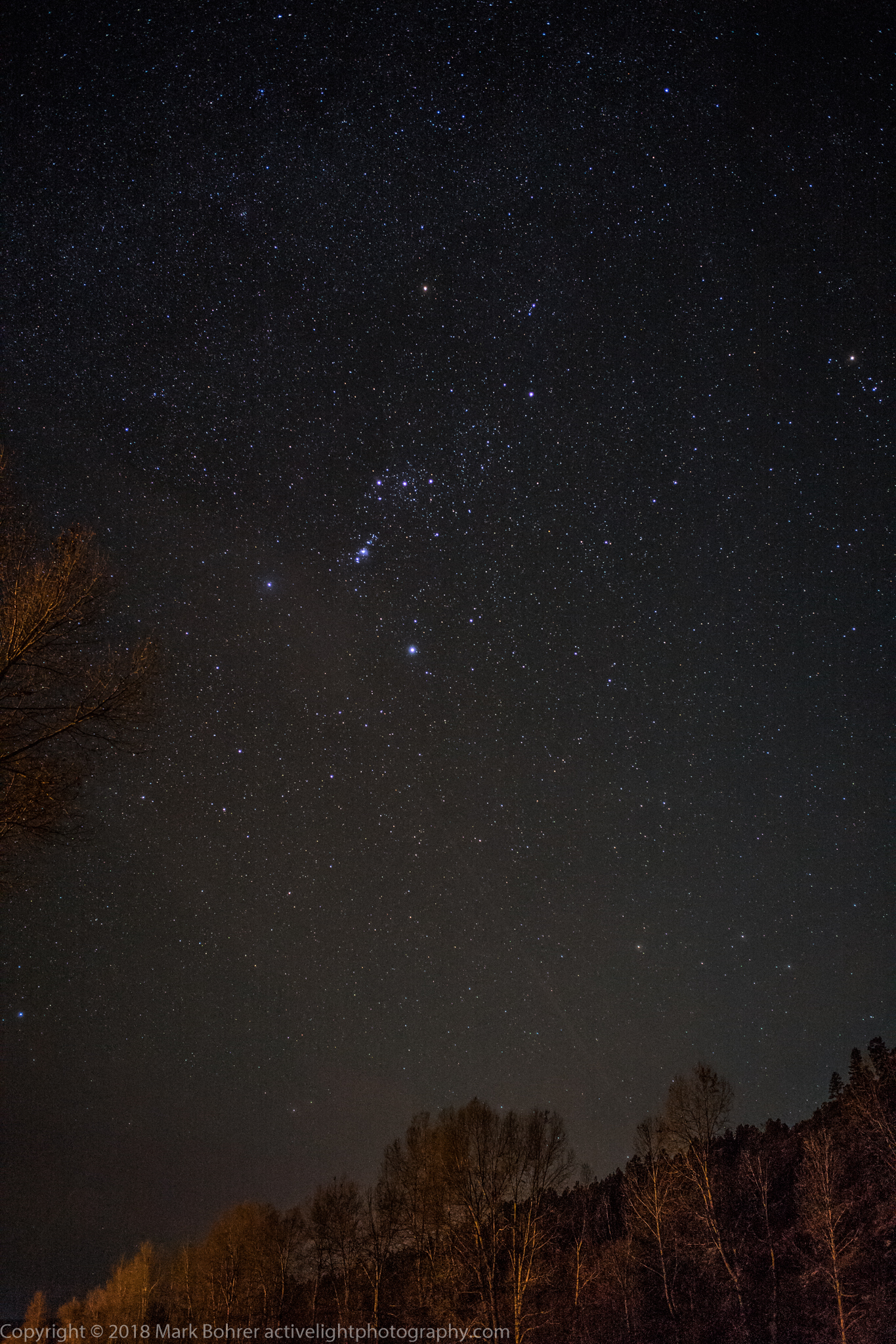 Orion in big-sky south view - Pagosa Riverside Campground