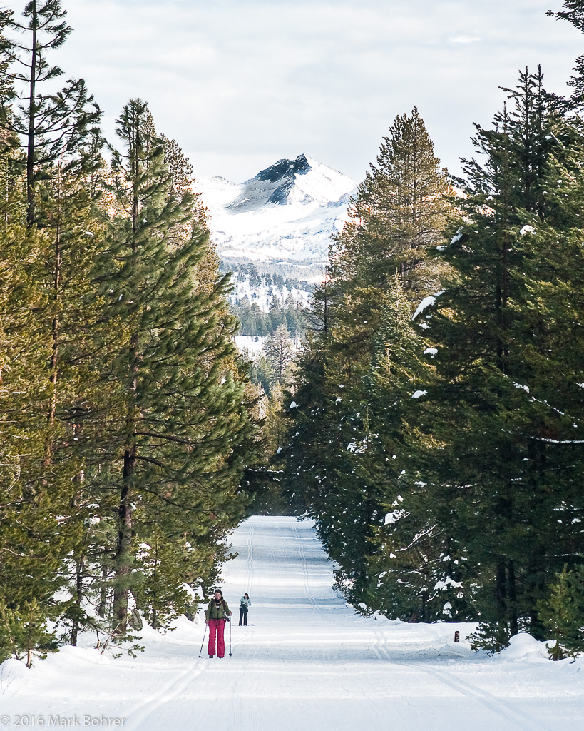 XC skiing the Glacier Point Road, Yosemite National Park, California