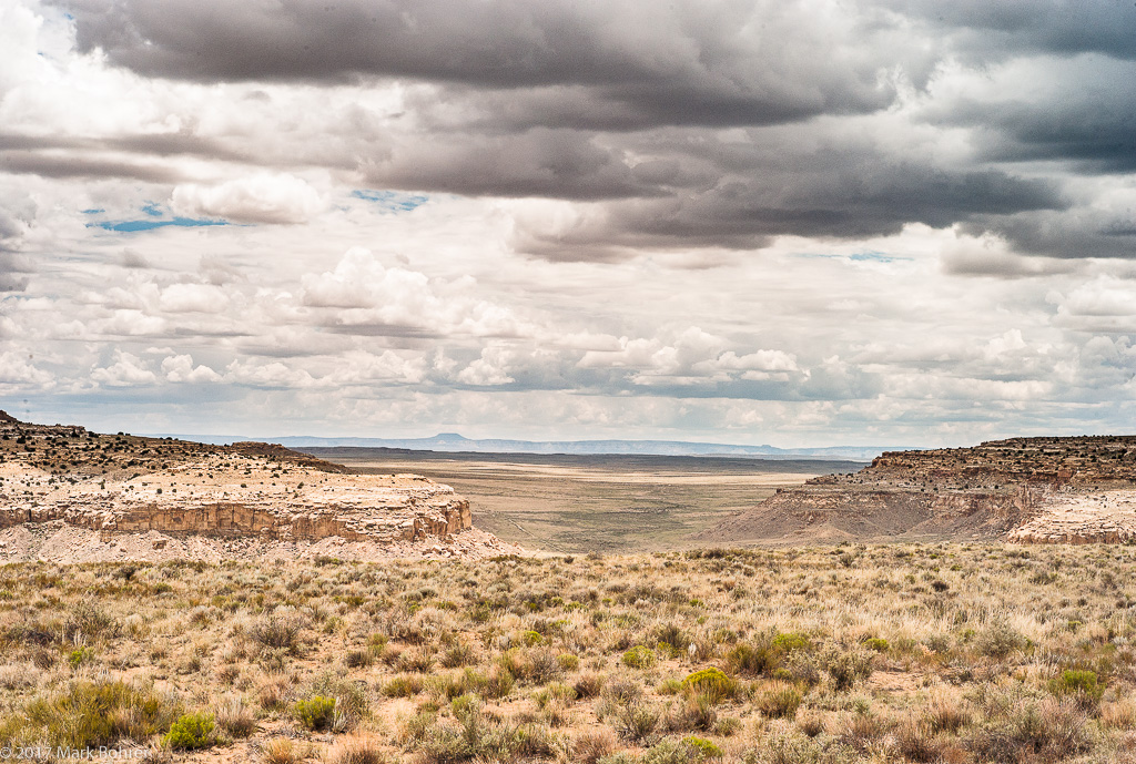Looking north from Chaco Canyon North Mesa - Huerfano Mesa