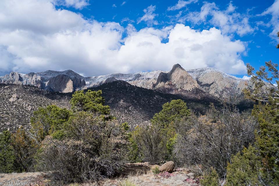 Sandia Mountains from the Pino Trail