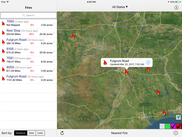 U.S. Fire - wildfire mapping