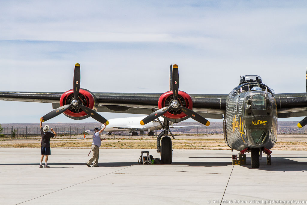 B-24J prop spin / engine check