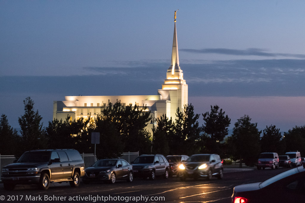 Mormon Temple at sunrise, Rexburg, Idaho