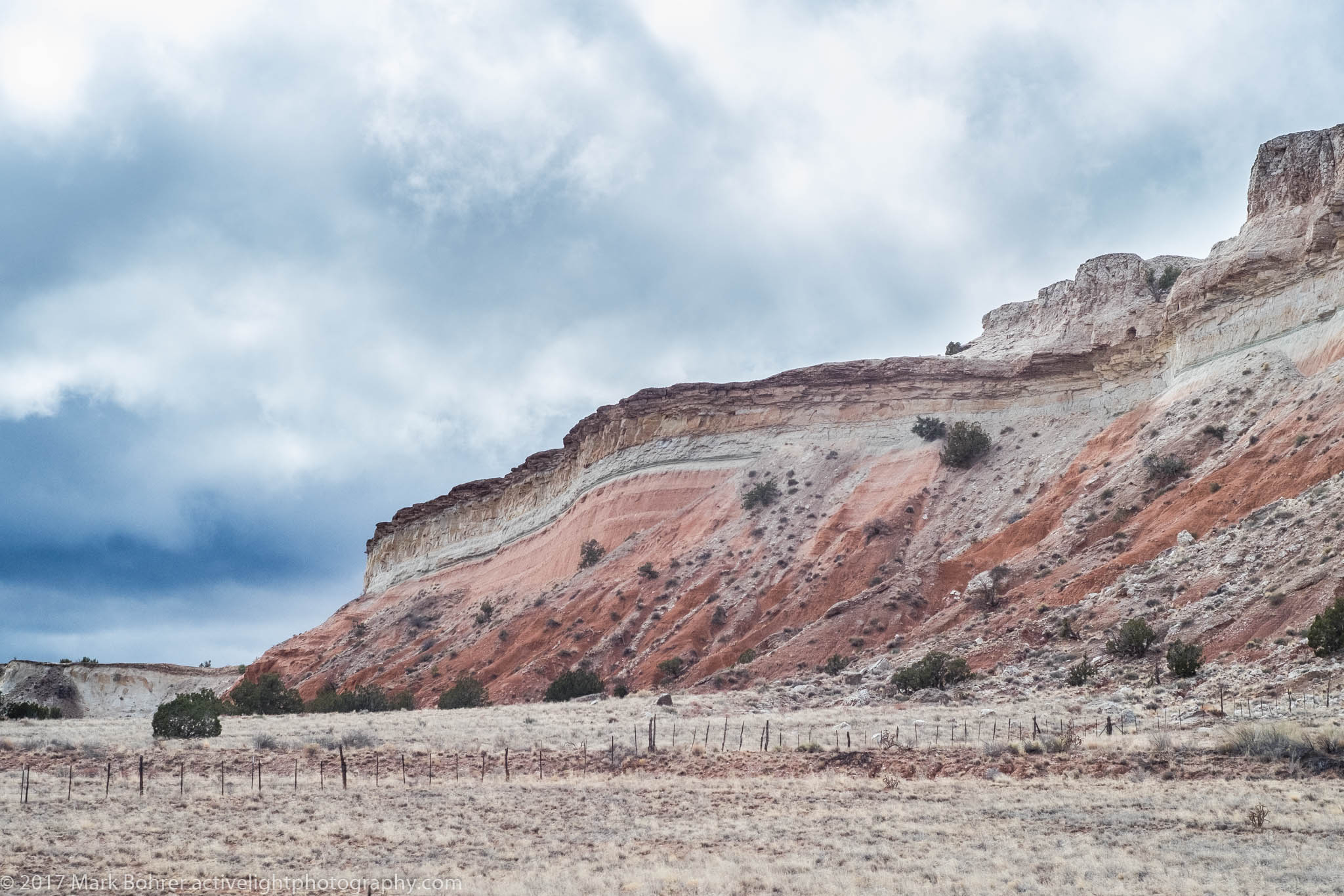 Desert landscape on US 550 near Cabezon Peak, New Mexico