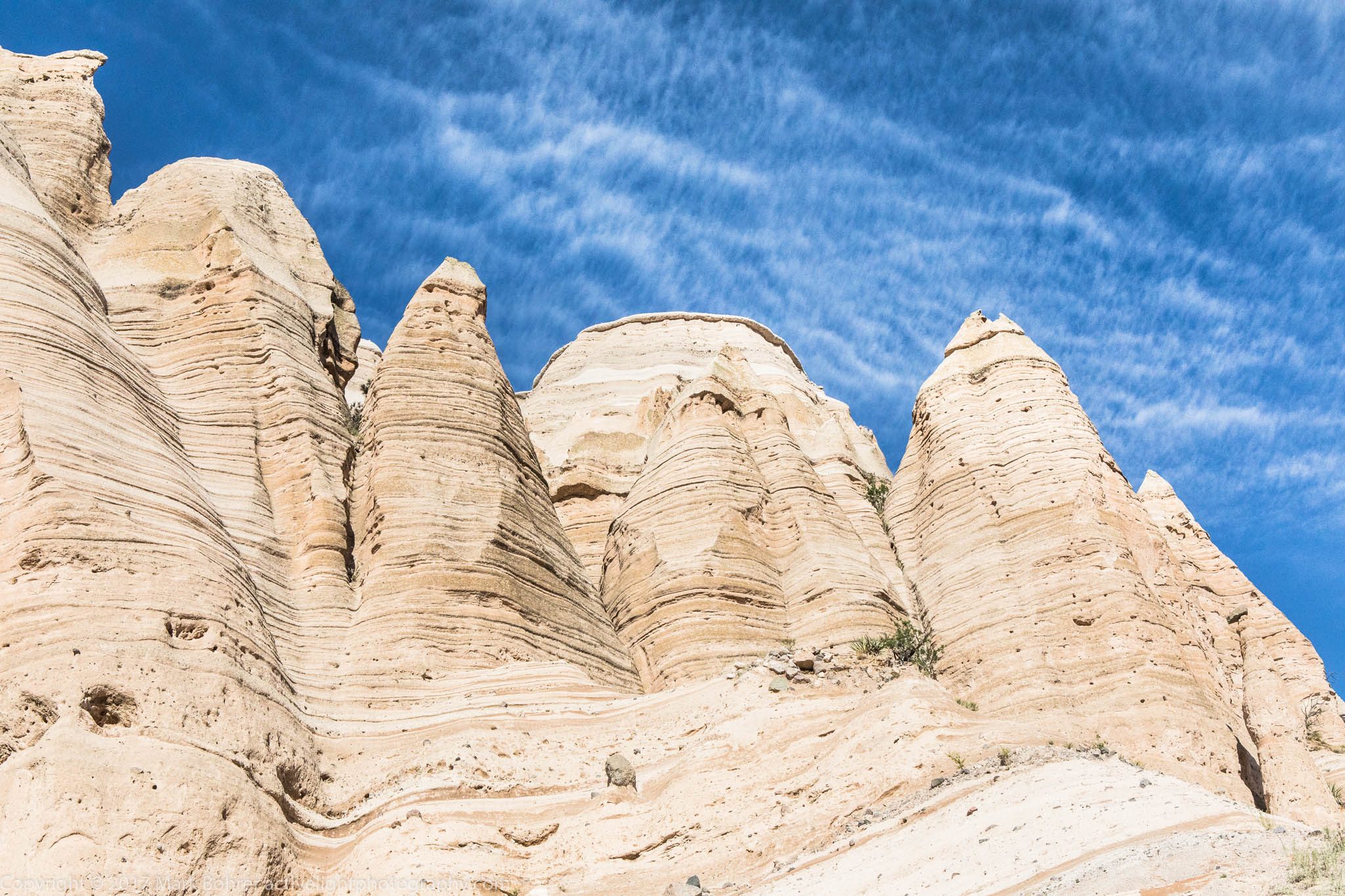 Swirled rock and delicate sky, Kasha-Katuwe Tent Rocks National Monument