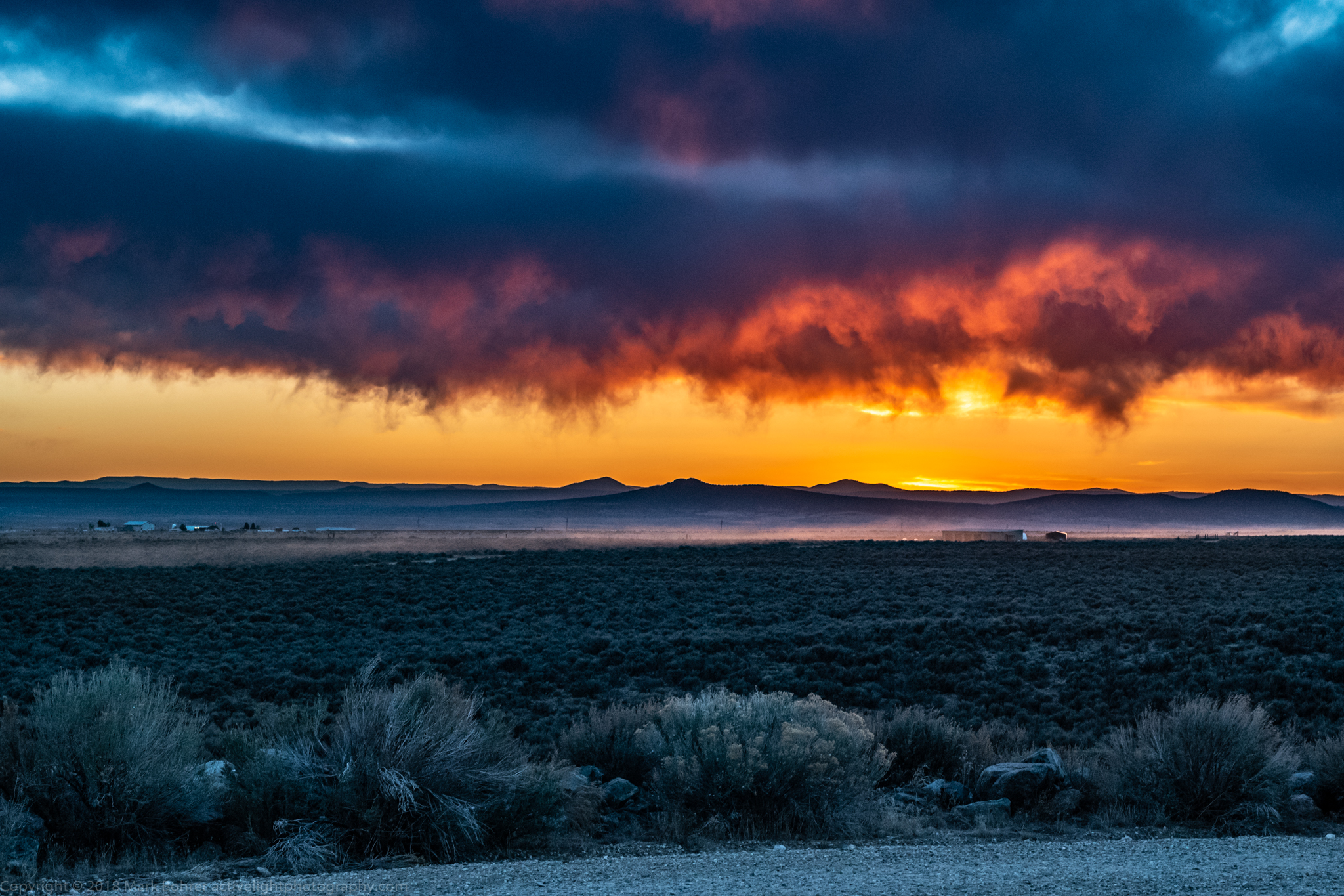 After the sunset, El Prado, New Mexico