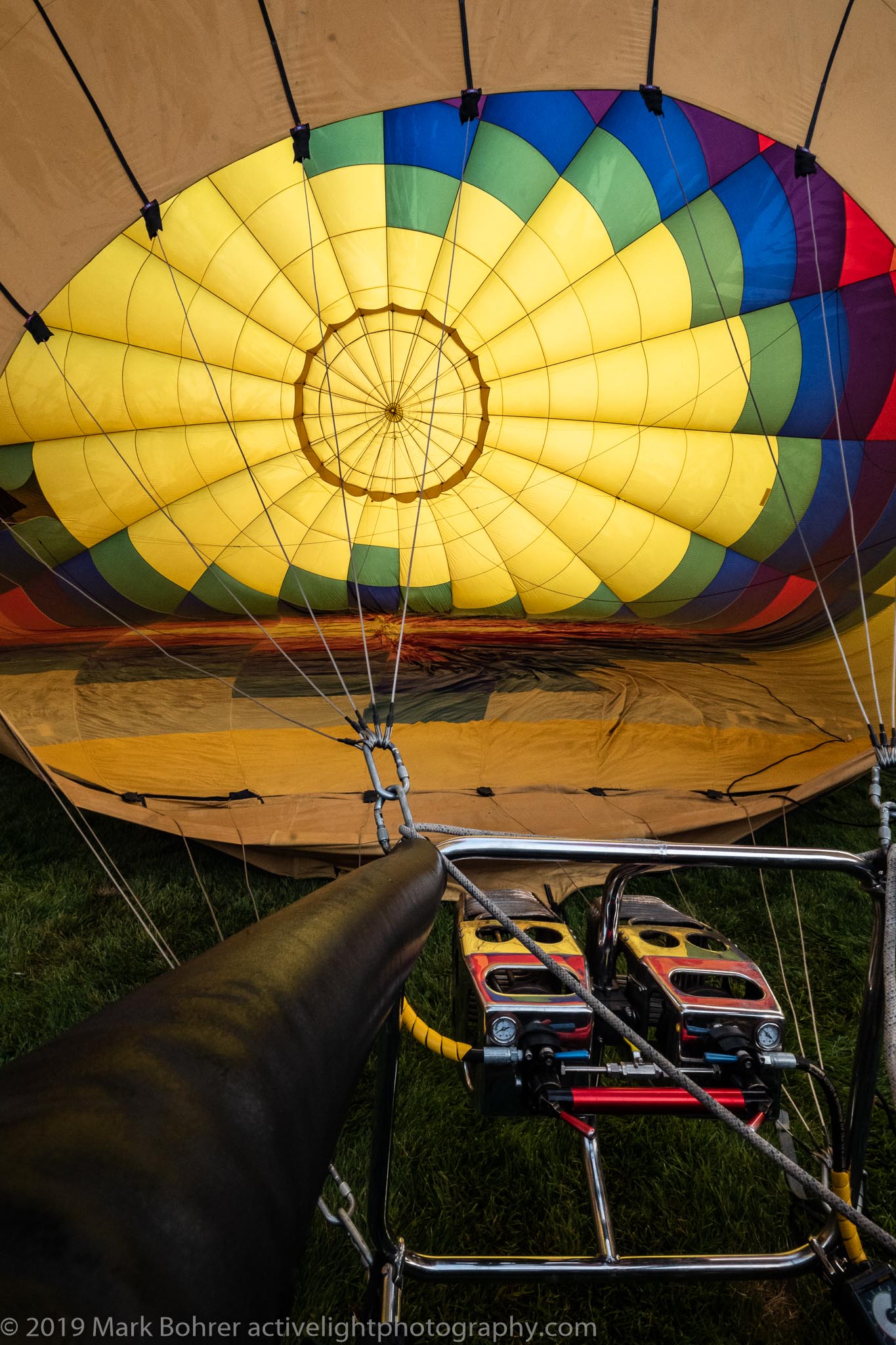 Burner and Envelope - Albuquerque International Balloon Fiesta, Active Light Photography