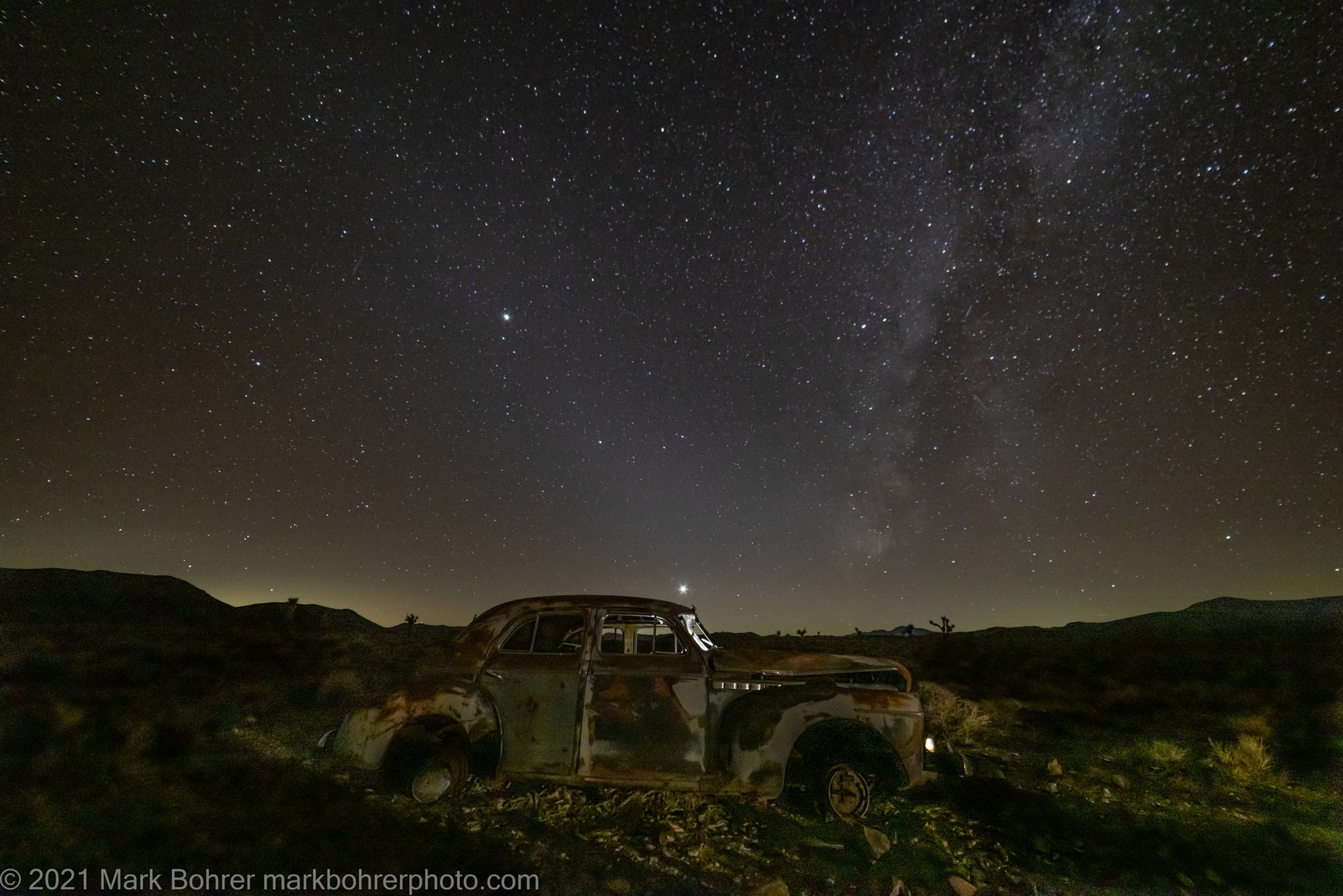 Horizontal Buick with shortened Milky Way